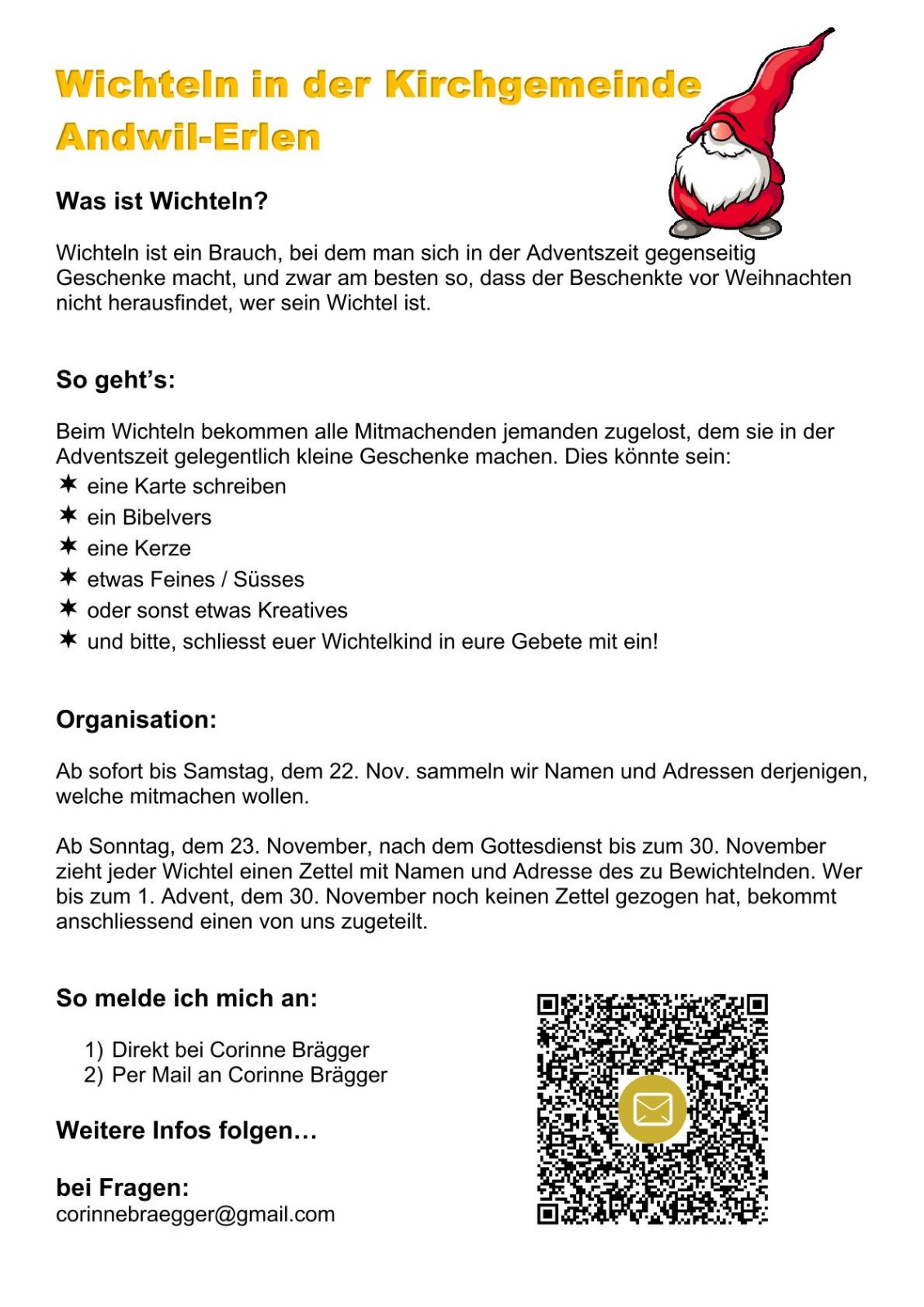 Einladung zum Wichteln